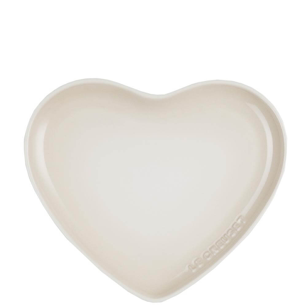Le Creuset Stoneware Meringue Heart Plate 23cm